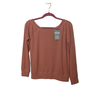 2/$18 Chaser NWT boatneck ribbed pink top size small